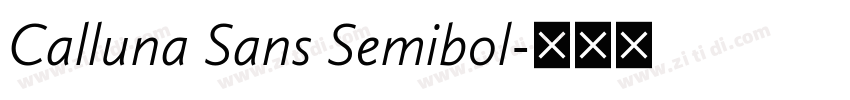 Calluna Sans Semibol字体转换